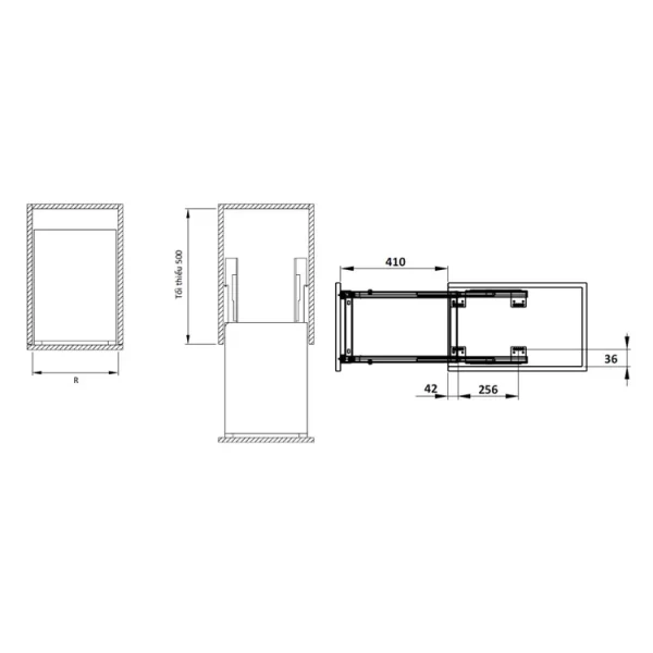 Bộ Rổ Đựng Gia Vị 300mm Hafele 549.20.038 - 3