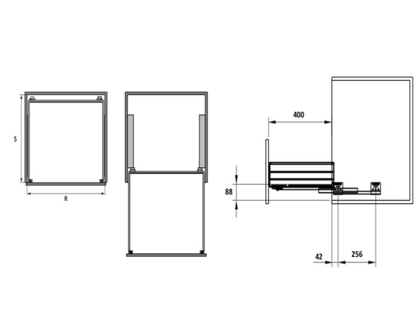 Rổ Đựng Xoong Nồi 900mm Hafele 549.08.428 - 3