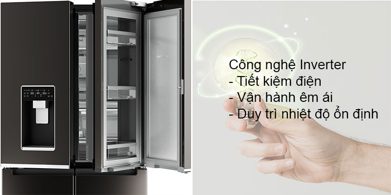 Tủ Lạnh Whirlpool Inverter 4 Cửa 593L WFQ590DBSV - 17 Tủ Lạnh Whirlpool Inverter 4 Cửa 593L WFQ590DBSV