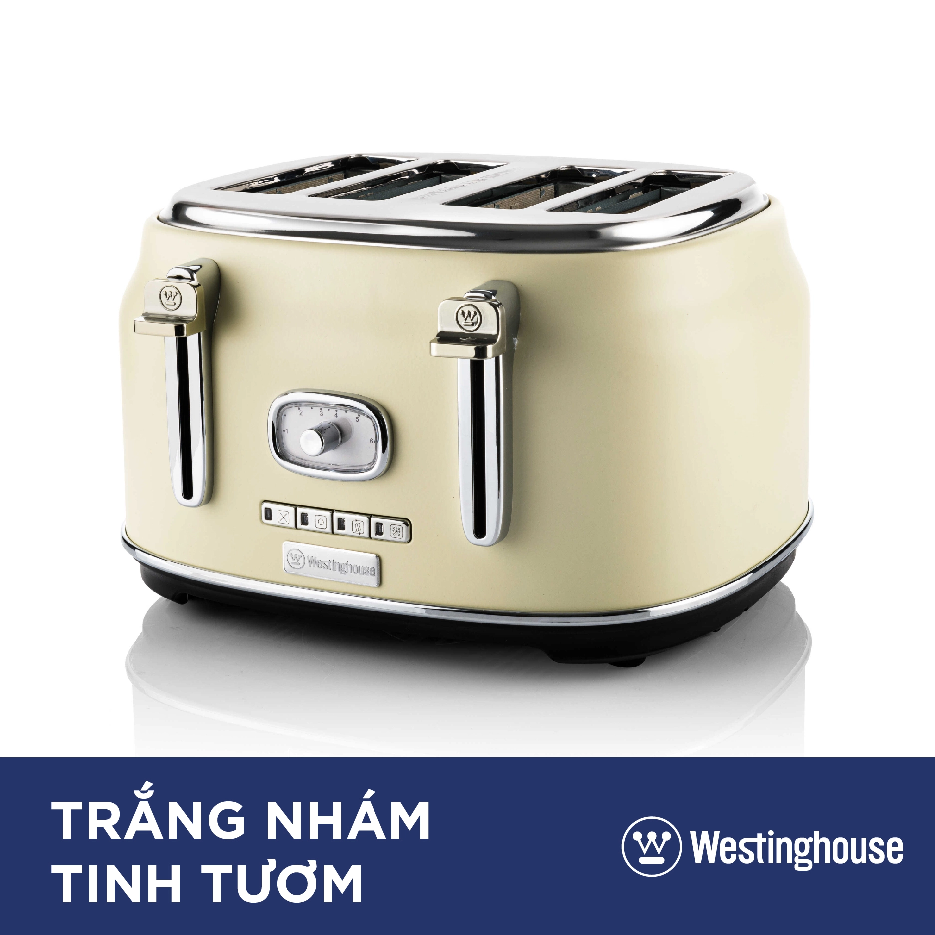 Máy nướng bánh mì 4 lát Westinghouse WKTTB809WH