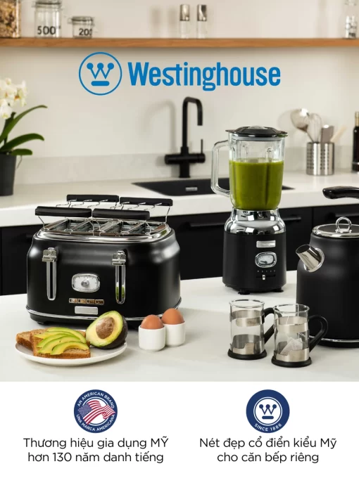 Máy nướng bánh mì 2 lát Westinghouse WKTTB857BK