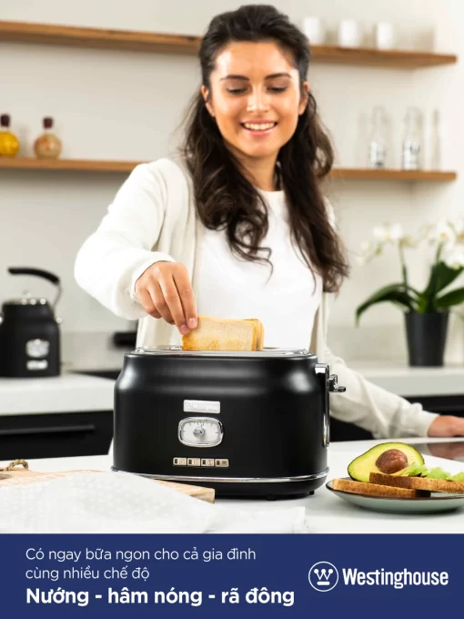 Máy nướng bánh mì 2 lát Westinghouse WKTTB857BK
