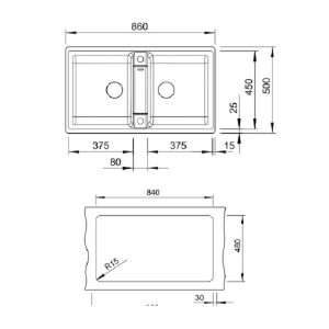 Chậu rửa bát Hafele Blanco-Zia 9 - 567.68.940 - 7