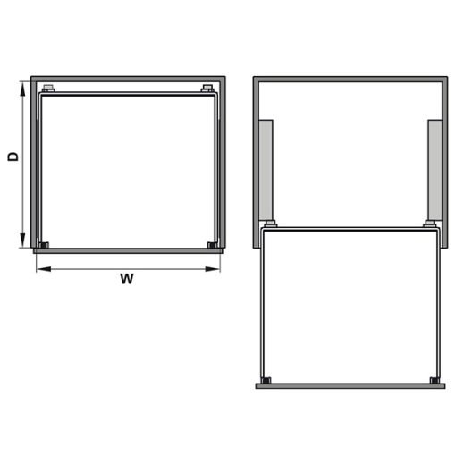 Rổ Kéo Lọt Lòng 450mm Hafele 540.26.654 - 3