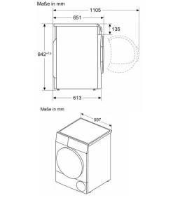 MÁY SẤY BOSCH SERIE 8 WQB245B40 HEATPUMP 9KG