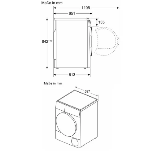 MÁY SẤY BOSCH SERIE 8 WQB245B40 HEATPUMP 9KG