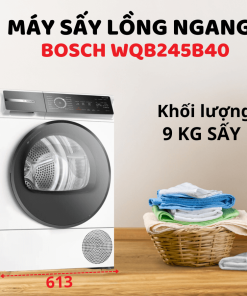 MÁY SẤY BOSCH SERIE 8 WQB245B40 HEATPUMP 9KG - 9