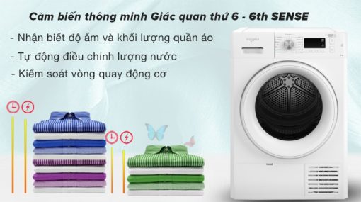 Máy sấy ngưng tụ Whirlpool FFTCM118XBEE