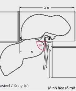 Bộ Rổ Góc Lemans II Xoay Trái Hafele 541.32.671 - 10 Bộ Rổ Góc Lemans II Xoay Trái Hafele 541.32.671 - 9