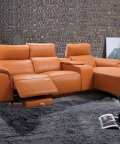 SOFA DA BÒ MONTE MODEL 8004 (3L + HỘC BÀN TRÀ)