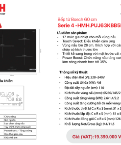 Bếp từ Bosch Serie 4 PUJ63KBB5E 3 Vùng nấu 4600W - 14 Bếp từ Bosch Serie 4 PUJ63KBB5E 3 Vùng nấu 4600W - 13