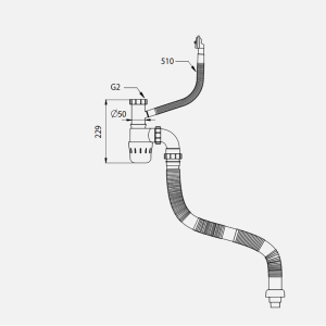 Siphon chậu rửa bát 1 hố Kluger KSP-301 - 7