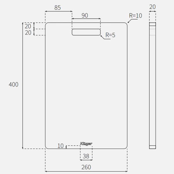 Thớt gỗ tre Kluger KCB-101W - 3