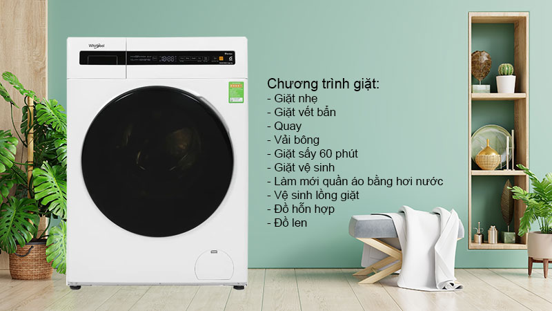 Máy giặt sấy Whirlpool Inverter WWEB10702FW - 14 Máy giặt sấy Whirlpool Inverter WWEB10702FW