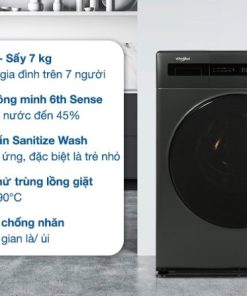 Máy giặt sấy Whirlpool Inverter WWEB10702FG - 11 Máy giặt sấy Whirlpool Inverter WWEB10702FG