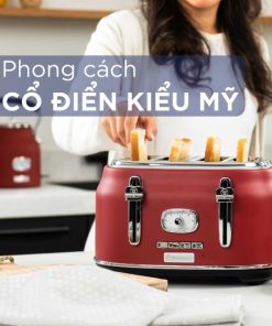 Máy nướng bánh mì 4 lát RETRO Westinghouse WKTTB809RD