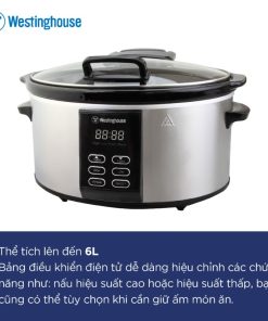 Nồi nấu chậm 6L 270W Westinghouse WKSC65 - 8 Nồi nấu chậm 6L 270W Westinghouse WKSC65