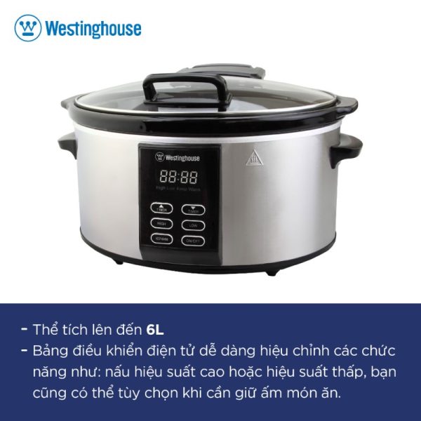 Nồi nấu chậm 6L 270W Westinghouse WKSC65