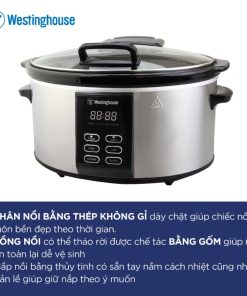 Nồi nấu chậm 6L 270W Westinghouse WKSC65 - 7 Nồi nấu chậm 6L 270W Westinghouse WKSC65