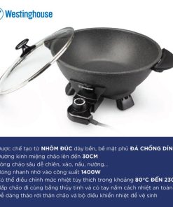 Chảo điện 30cm Westinghouse WKSK3010