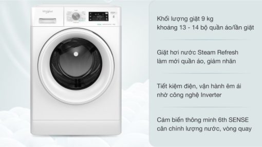Máy giặt lồng ngang Whirlpool FFB9458WVEE
