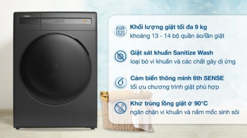 Máy giặt lồng ngang Whirlpool FWEB9002FG