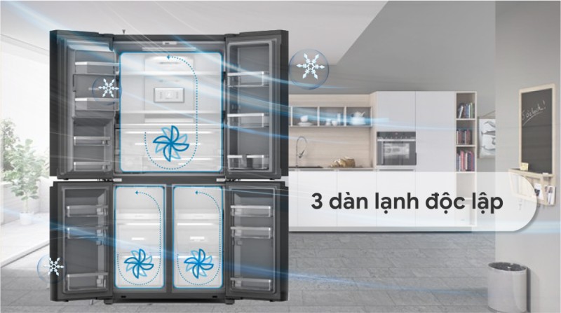 Tủ Lạnh Whirlpool Inverter 4 cửa 593L WFQ590WSSV