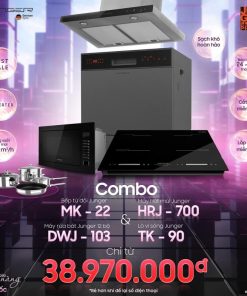 COMBO BẾP TỪ, MÁY HÚT MÙI, MÁY RỬA BÁT, LÒ VI SÓNG JUNGER
