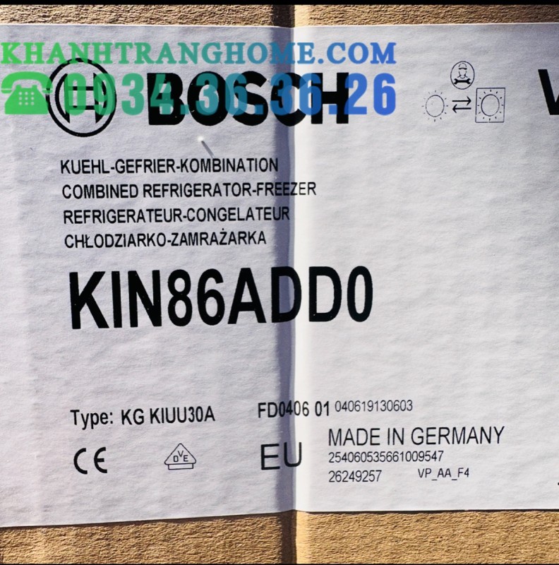 Tủ lạnh Bosch KIN86ADD0 series 6 - 131