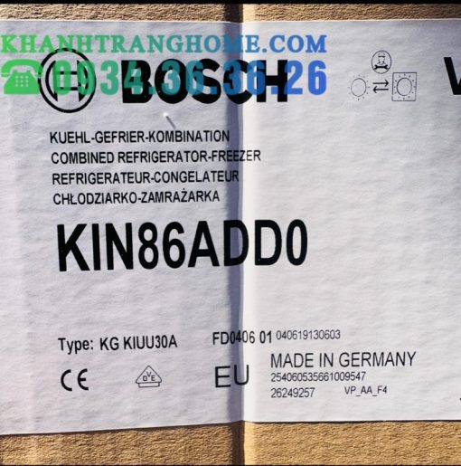 Tủ lạnh Bosch KIN86ADD0 series 6 - 48