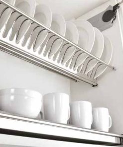 Giá bát đĩa cố định chữ V – 2 tầng Euronox EU1-80 - 6 Kệ bát đĩa cố định khung nhôm Euronox EUA.90.304