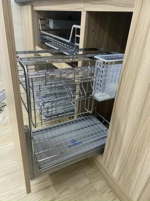 Giá dao thớt chai lọ đa năng nan dẹt Inox SUS304HL Euronox EU2.40.304