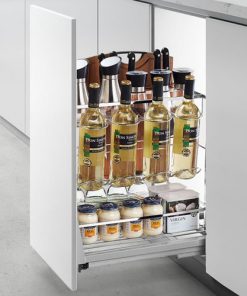 Giá dao thớt chai lọ đa năng nan dẹt Inox SUS304HL Euronox EU2.40.304