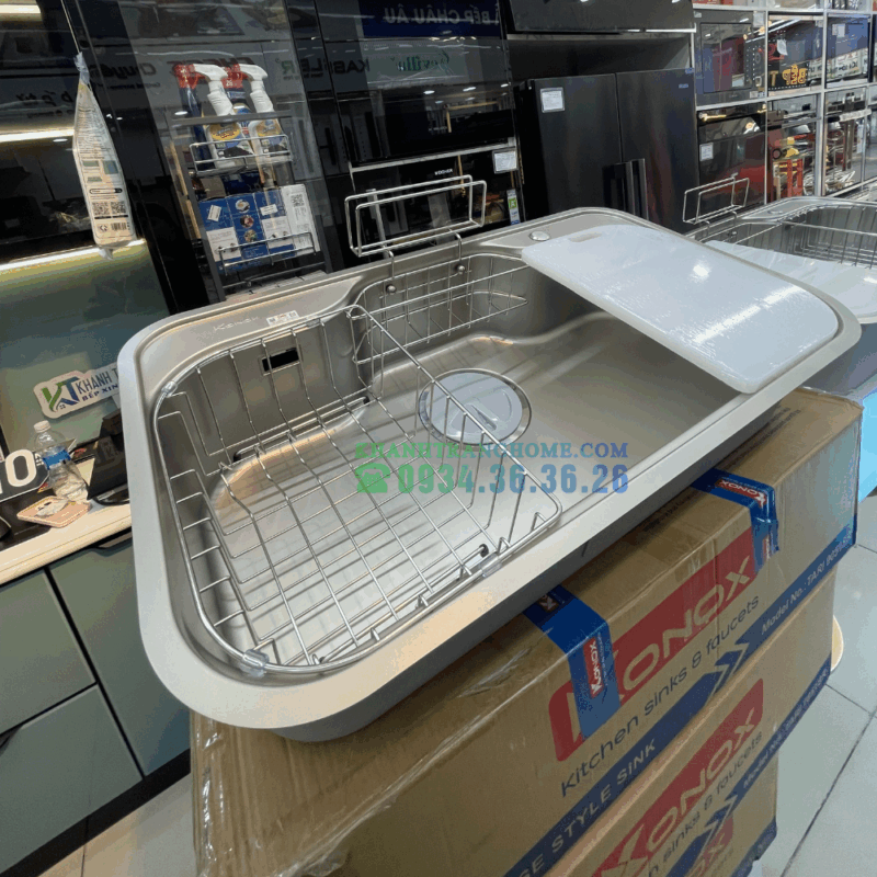 CHẬU RỬA BÁT CHỐNG XƯỚC PHONG CÁCH KONOX TARI 9051SR FULL - 81 CHẬU RỬA BÁT KONOX TARI 9051SR