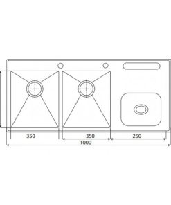CHẬU RỬA INOX KAFF KF-D-HM10045 - 7
