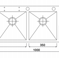 CHẬU RỬA INOX KAFF KF-D-HM10048 - 5
