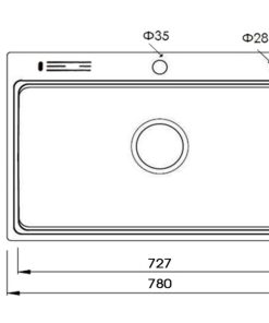 CHẬU RỬA INOX KAFF KF-HM7848A - 5