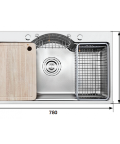 CHẬU RỬA INOX KAFF KF-PS7848 - 6 CHẬU RỬA INOX KAFF KF-PS7848 - 5