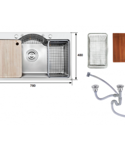 CHẬU RỬA INOX KAFF KF-PS7848