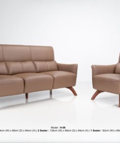 SOFA BĂNG DA BÒ FUTURE MODEL H-09 2 GHẾ