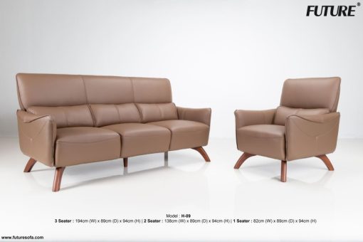 SOFA BĂNG DA BÒ FUTURE MODEL H-09 2 GHẾ