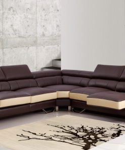 SOFA GÓC CHỮ L DA BÒ FUTURE MODEL 7037 (MÀU NÂU PHA KEM) - 7 SOFA GÓC CHỮ L DA BÒ FUTURE MODEL 7037 (MÀU NÂU PHA KEM)
