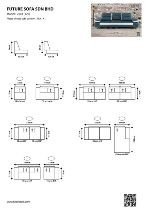 SOFA DA BÒ FUTURE MODEL 7041 (3L) CHỮ L