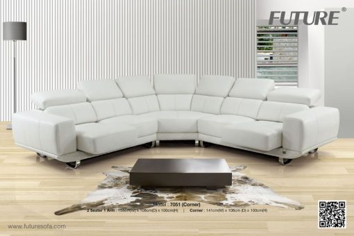 SOFA GÓC CHỮ L DA BÒ FUTURE MODEL 7051