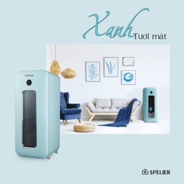 TỦ LÀM MÁT RƯỢU VANG SPELIER SP 12 WC MÀU LIGHT BLUE - 1