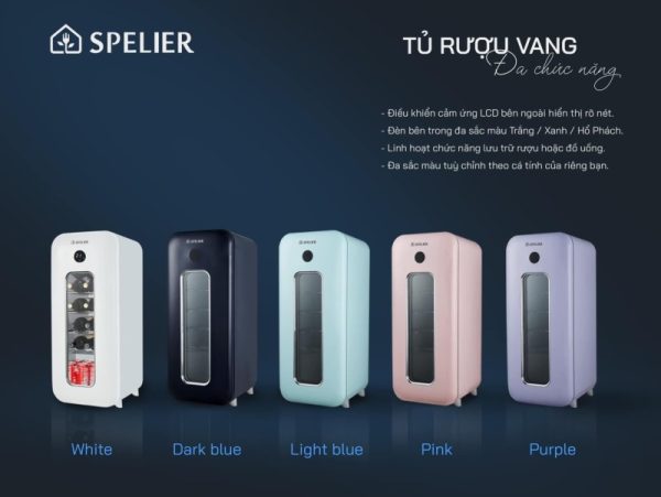 TỦ LÀM MÁT RƯỢU VANG SPELIER SP 12 WC MÀU BLUE DARK - 5