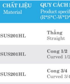 Bản lề inox lắp nhanh Euronox EHI201.3