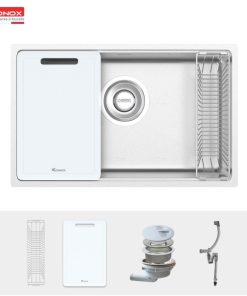 CHẬU RỬA BÁT CHỐNG XƯỚC PHONG CÁCH NHẬT KONOX TARI 7648SR - 20 CHẬU RỬA BÁT CHỐNG XƯỚC PHONG CÁCH NHẬT KONOX TARI 7648SR - 19