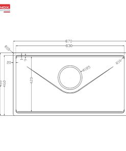 CHẬU RỬA BÁT CHỐNG XƯỚC PHONG CÁCH NHẬT KONOX TARI 8748SR BASIC - 19