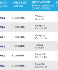 Bản lề inox lắp nhanh Euronox EHI304.1 - 6 Bản lề inox lắp nhanh Euronox EHI304.1